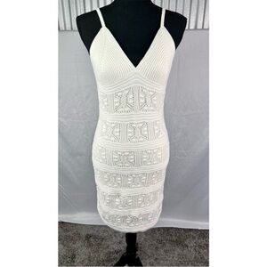 Olive & Oak white crochet lined sleeveless dress